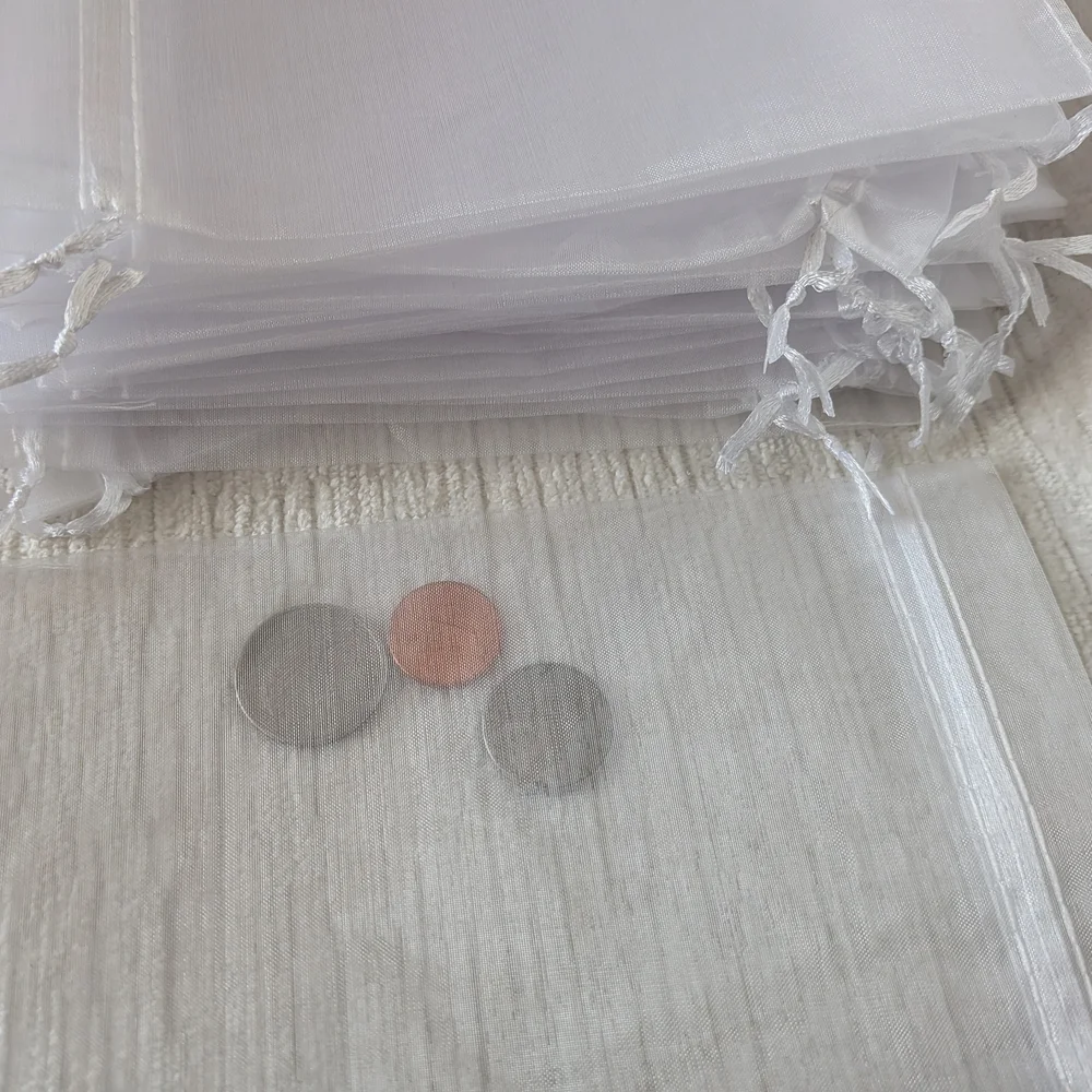 Organza Bags White 25 Pieces 5